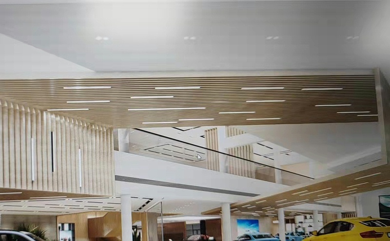 長春寶馬展廳@木紋鋁方管