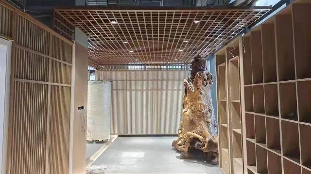 滾涂木紋格柵定制@中滬世業